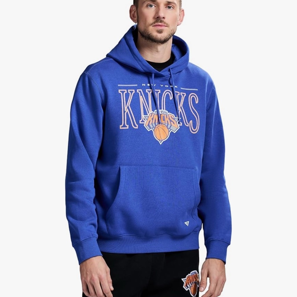 NWT Men's Knicks Sweatshirt Blue Hoodie Logo - Sz Small - MSRP $65 - Picture 4 of 4